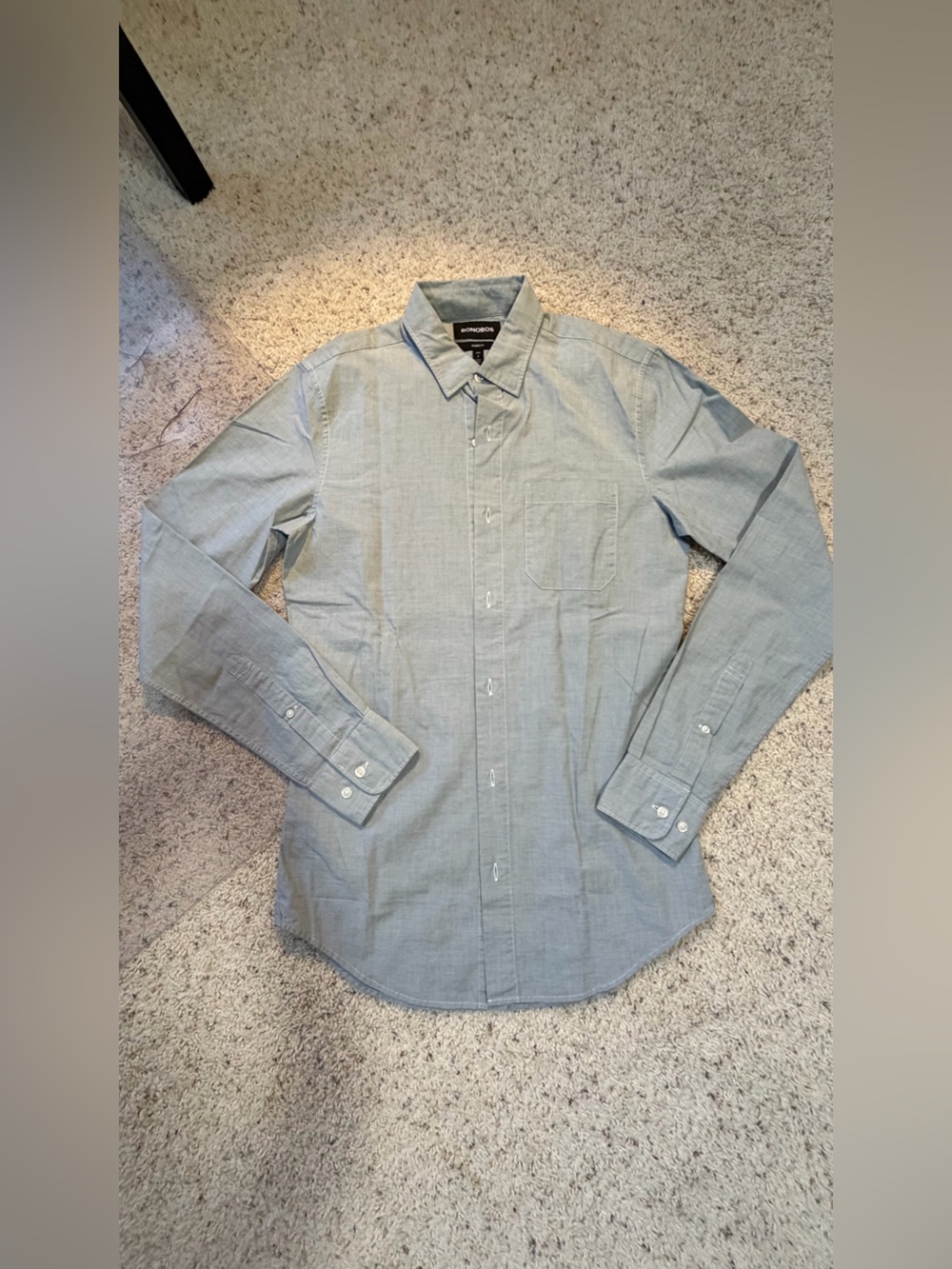 Bonobos Light Gray Men's Button-Down Dress Shirt